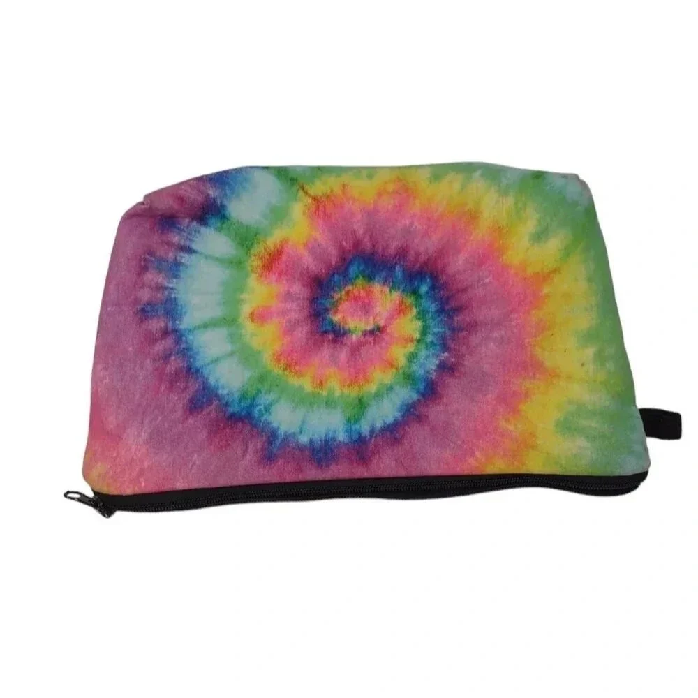 Cosmetic Bag Tie Dye zipper closure